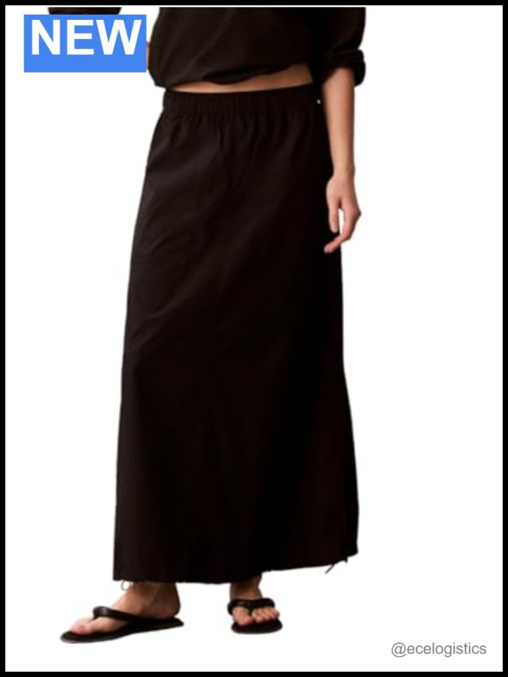 Calvin Klein Commuter Long Maxi Skirt Polyester Pull-On